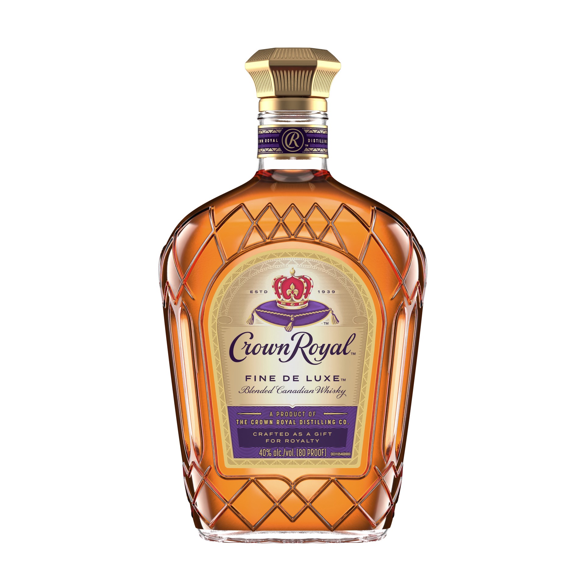 slide 1 of 7, Crown Royal Fine De Luxe Canadian Whisky, 1 L, 1 liter