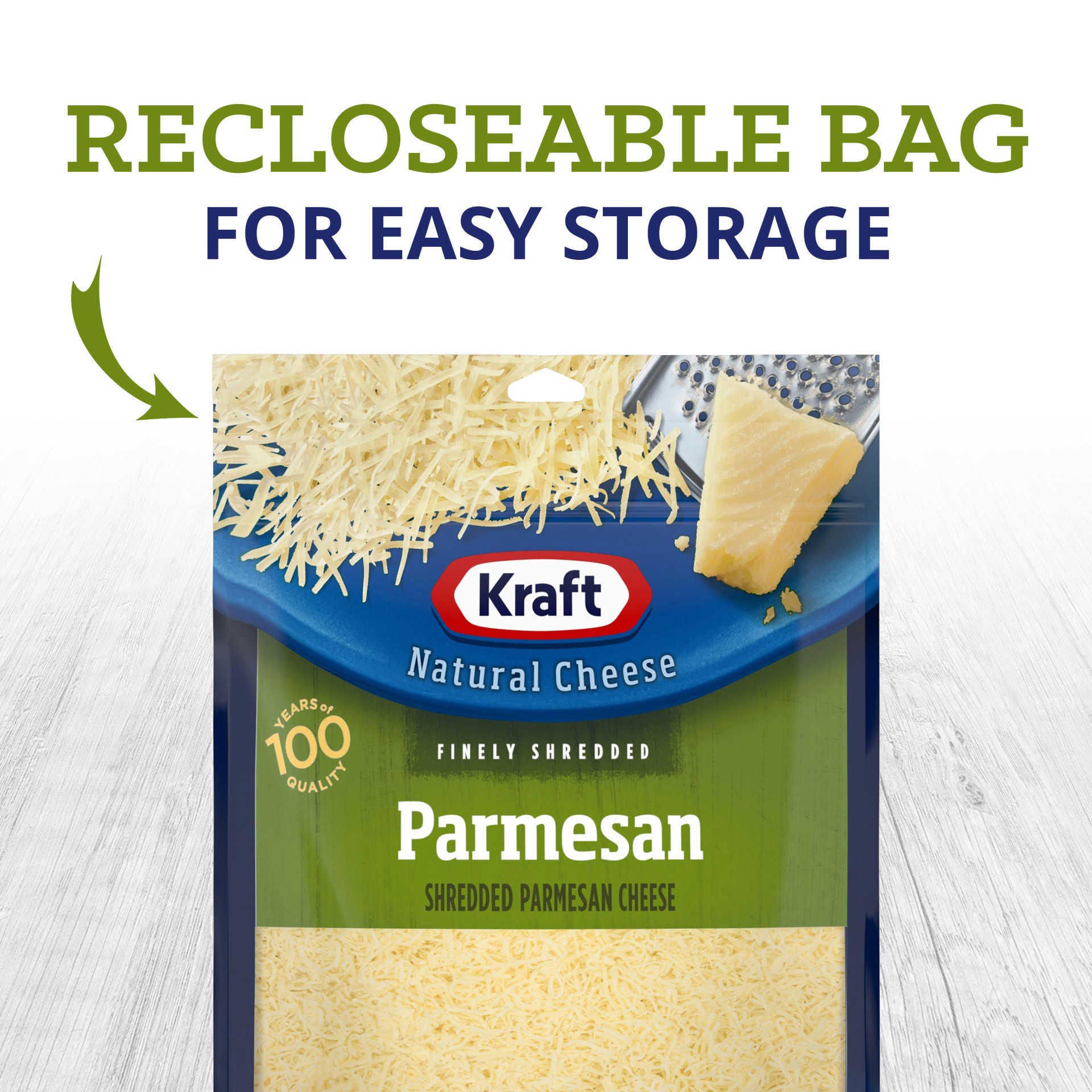 slide 2 of 10, Kraft Parmesan Finely Shredded Cheese, 6 oz Bag, 6 oz