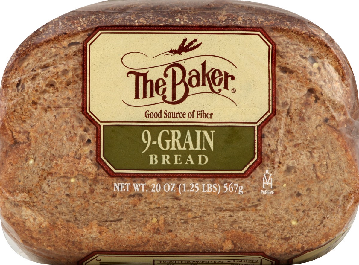 slide 4 of 5, The Baker Bread, 9-Grain, 20 oz