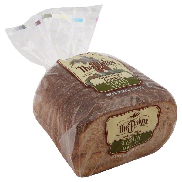 slide 1 of 5, The Baker Bread, 9-Grain, 20 oz