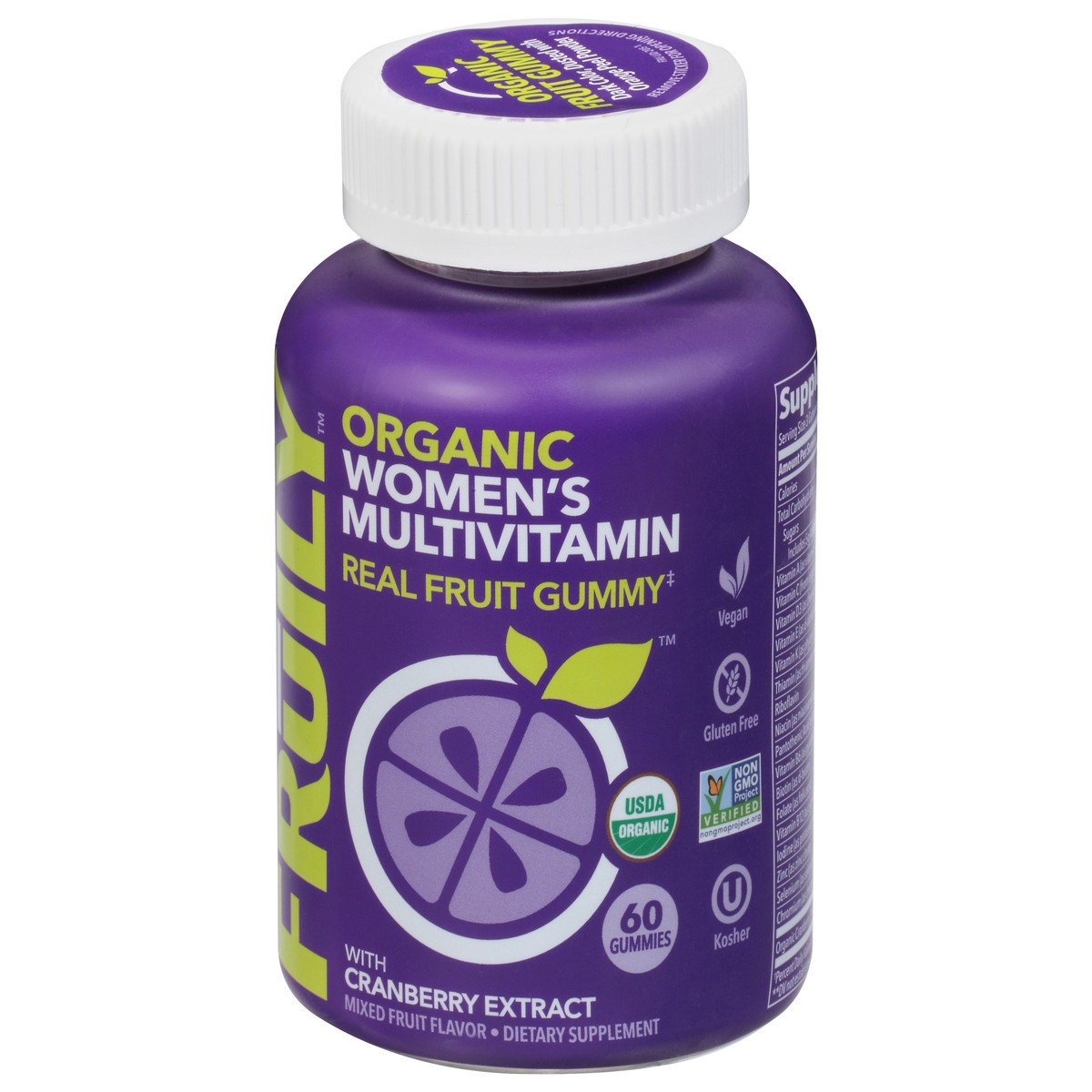 slide 3 of 9, Fruily Organic Womens Multivitamin Gummies, 60 ct