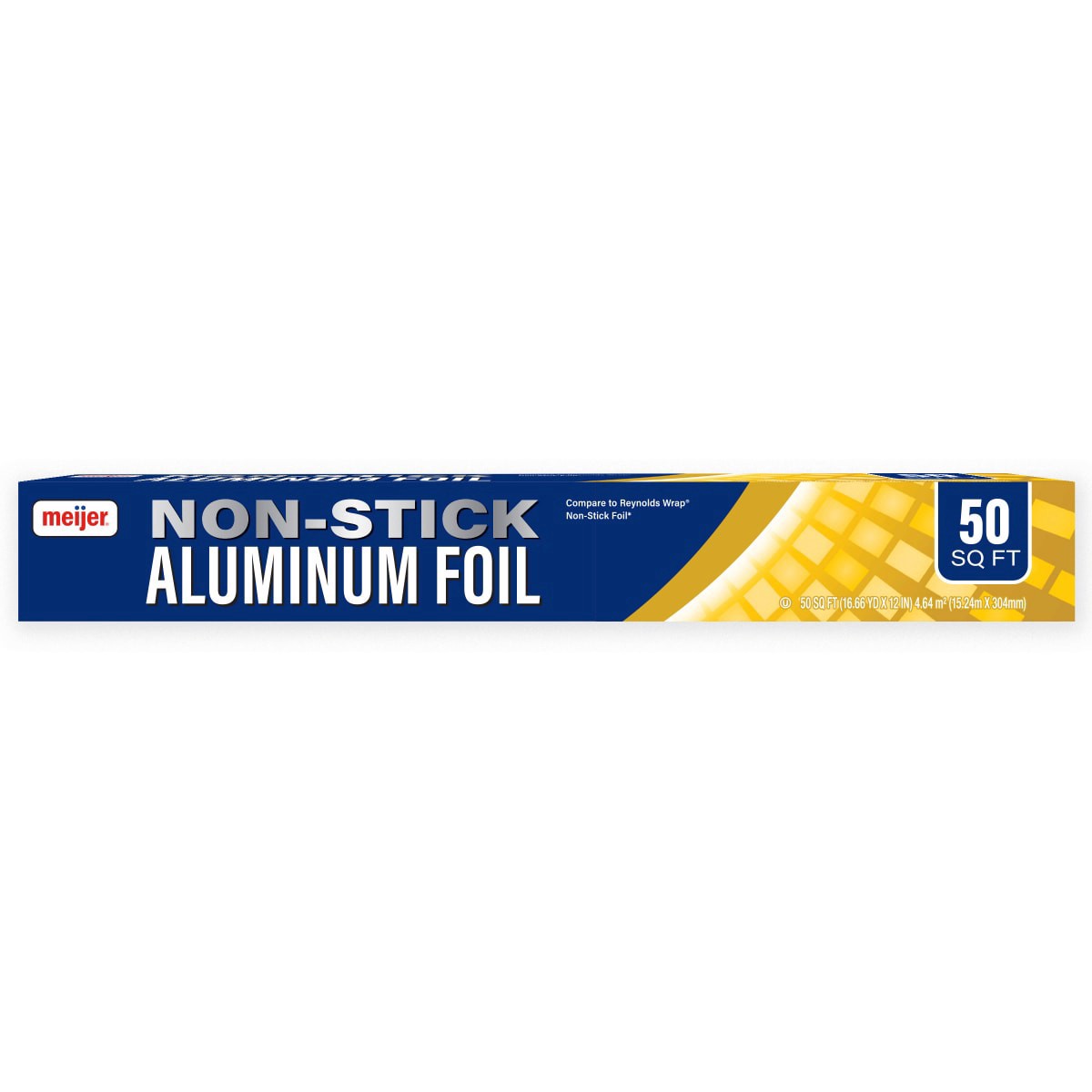 slide 1 of 1, Meijer Aluminum Foil, Nonstick, 50 ft