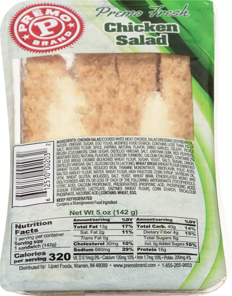 slide 5 of 9, Premo Fresh Chicken Salad on Wheat Wedge 5 oz, 5 oz