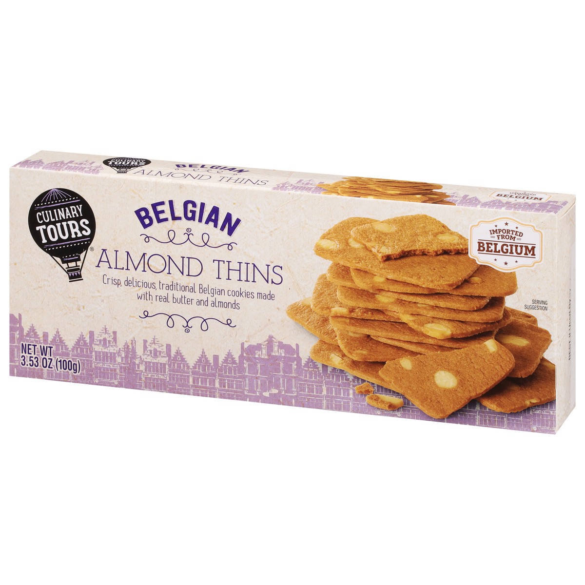 slide 3 of 9, Culinary Tours Belgian Almond Thins 3.53 oz, 3.53 oz