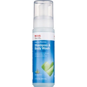 slide 1 of 1, CVS Health Foaming Rinseless Shampoo & Body Wash, 7.1 fl oz; 210 ml