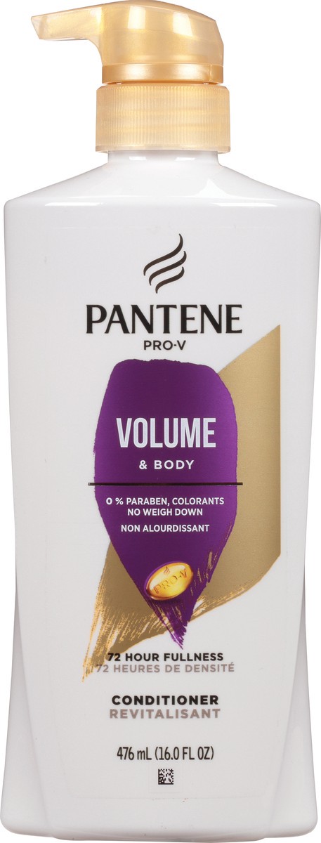 slide 2 of 9, Pantene Conditioner for Fine or Thin Hair, Volumizing, Lightweight, Safe for Color Treated Hair, Paraben Free, 16.0 oz, 16 fl oz