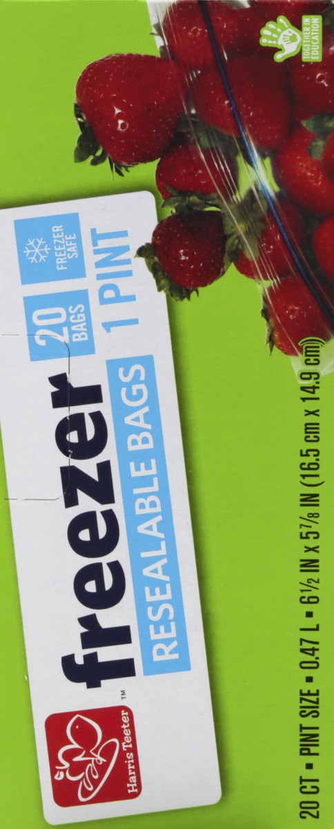 slide 9 of 11, Harris Teeter Recloseable Freezer Bg Pint, 20 ct