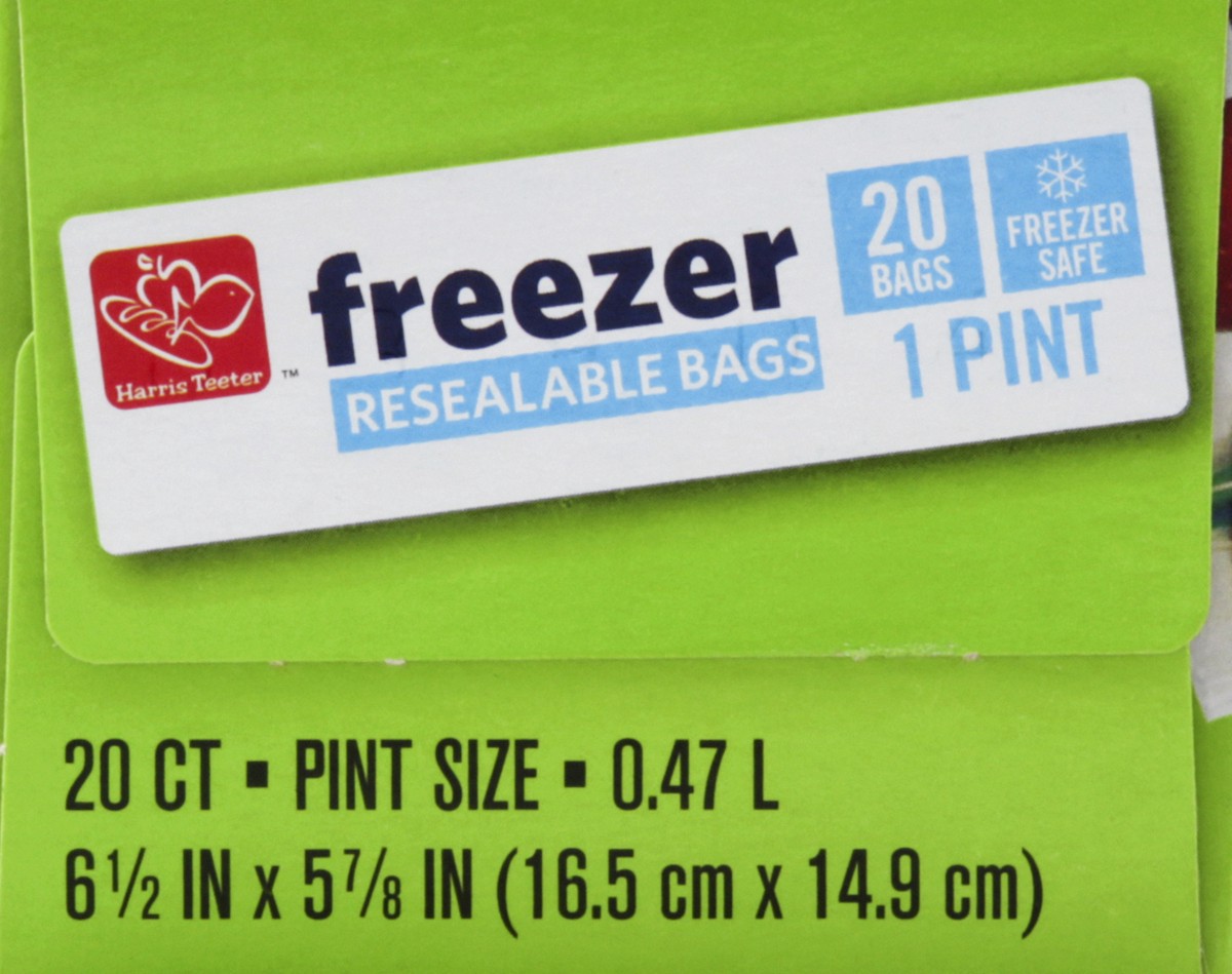 slide 8 of 11, Harris Teeter Recloseable Freezer Bg Pint, 20 ct