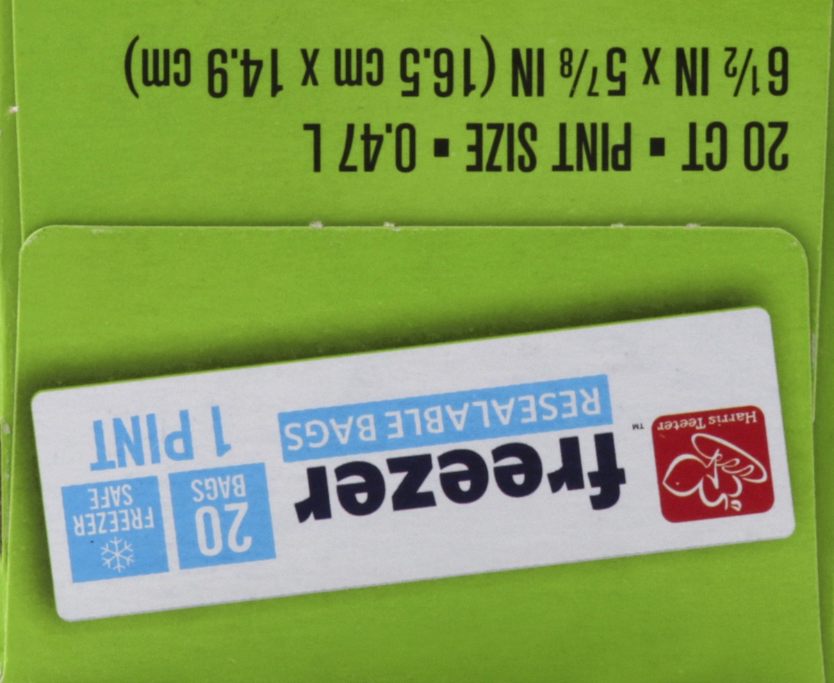 slide 7 of 11, Harris Teeter Recloseable Freezer Bg Pint, 20 ct