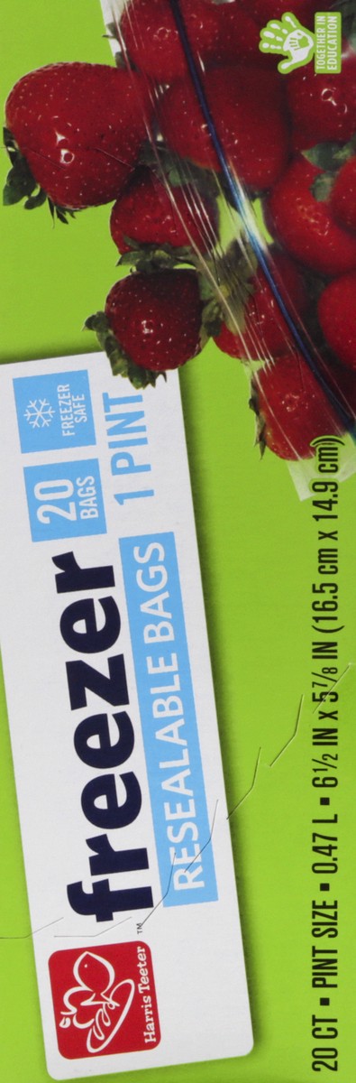 slide 11 of 11, Harris Teeter Recloseable Freezer Bg Pint, 20 ct