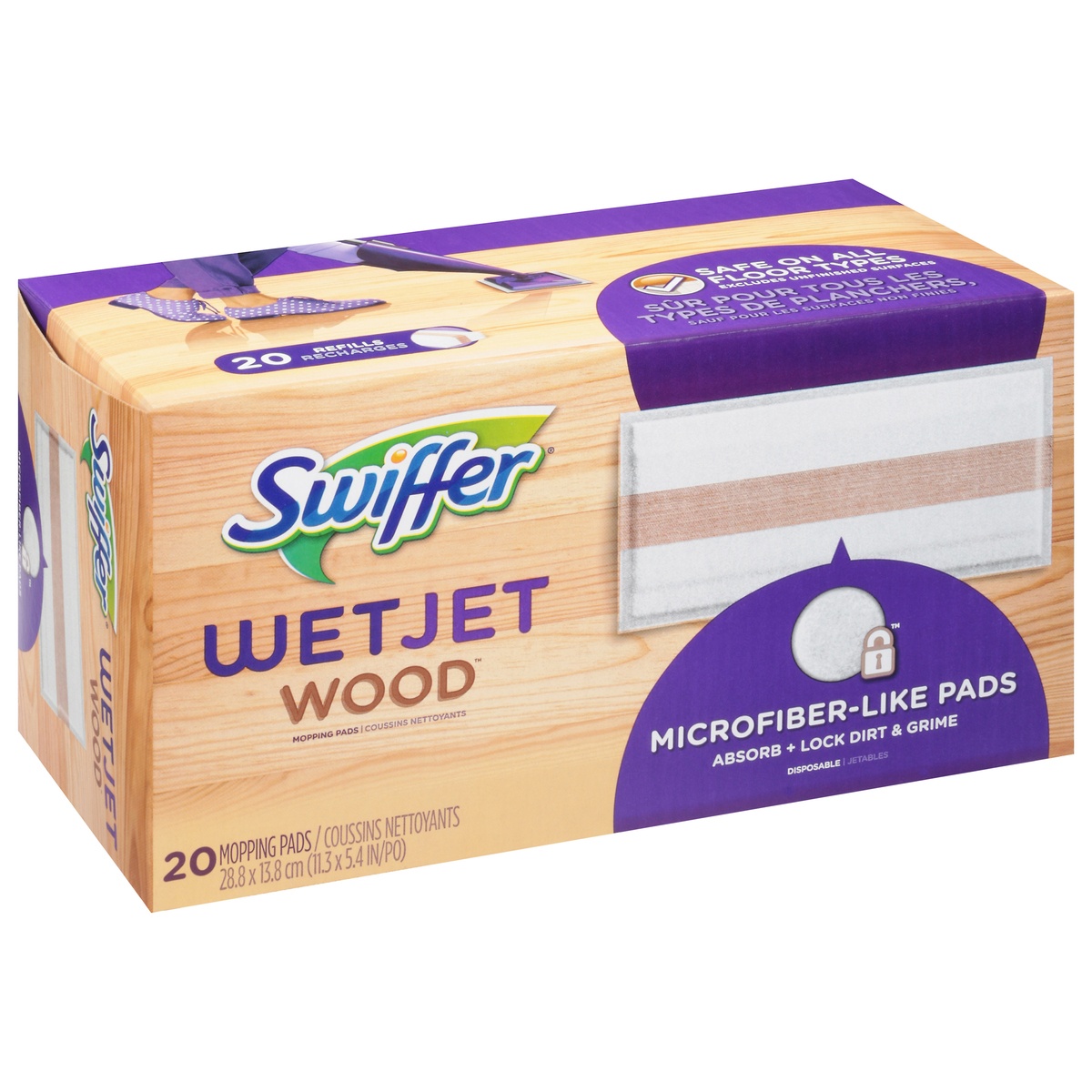 slide 2 of 9, Swiffer WetJet Wood Mopping Pads 20 ea, 20 ct