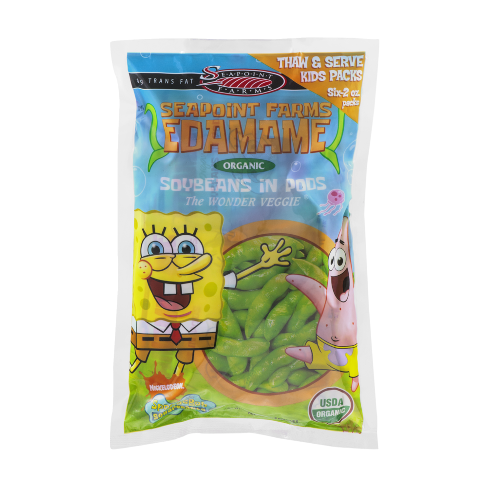 slide 1 of 1, Seapoint Farms Thaw & Serve Edamame Kids Packs, 12 oz