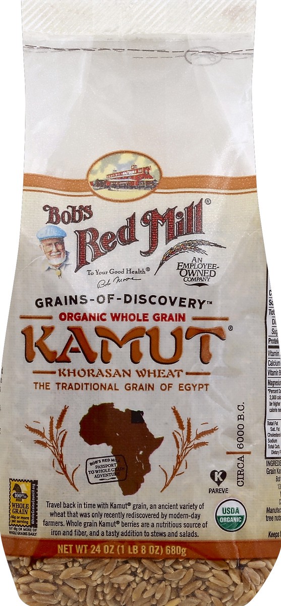 slide 5 of 5, Bob's Red Mill Organic Whole Grain Kamut, 24 oz