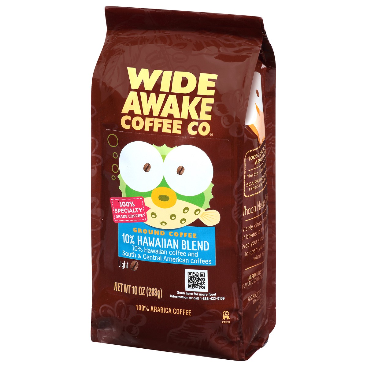 slide 9 of 16, Wide Awake Coffee Co. Light 10% Hawaiian Blend Ground Coffee - 10 oz, 10 oz