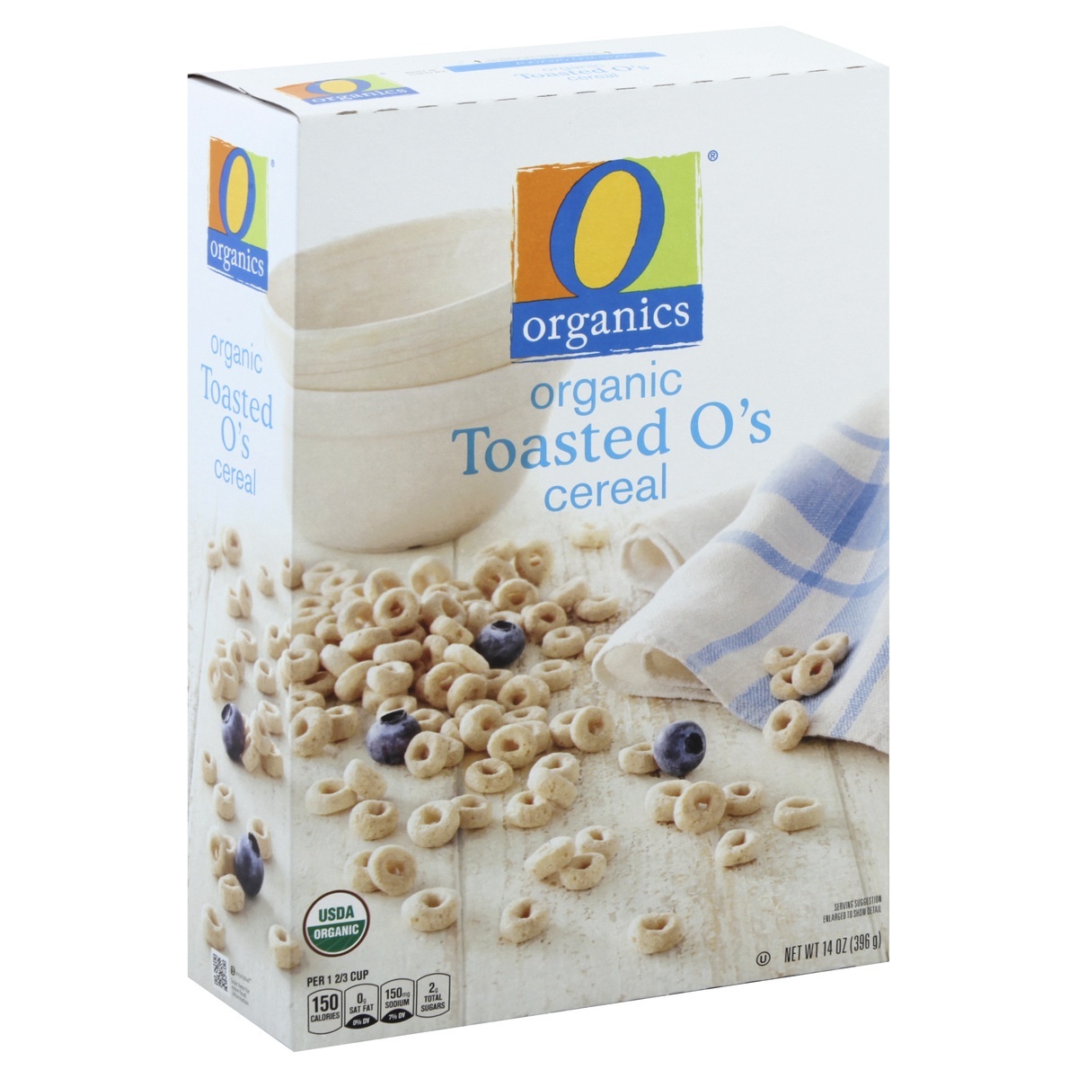 slide 1 of 7, O Organics Cereal, Toasted O's, 14 oz