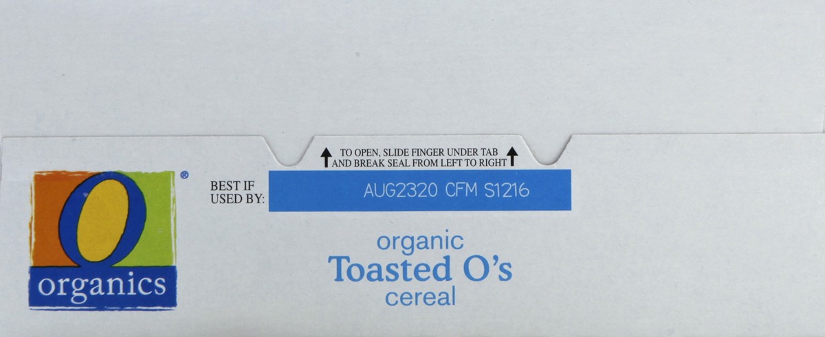 slide 7 of 7, O Organics Cereal, Toasted O's, 14 oz