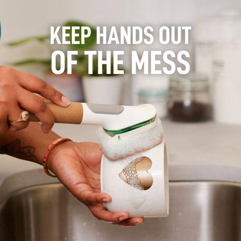 slide 8 of 13, Scotch-Brite Greener Clean Soap Control Dishwand, 1 ct