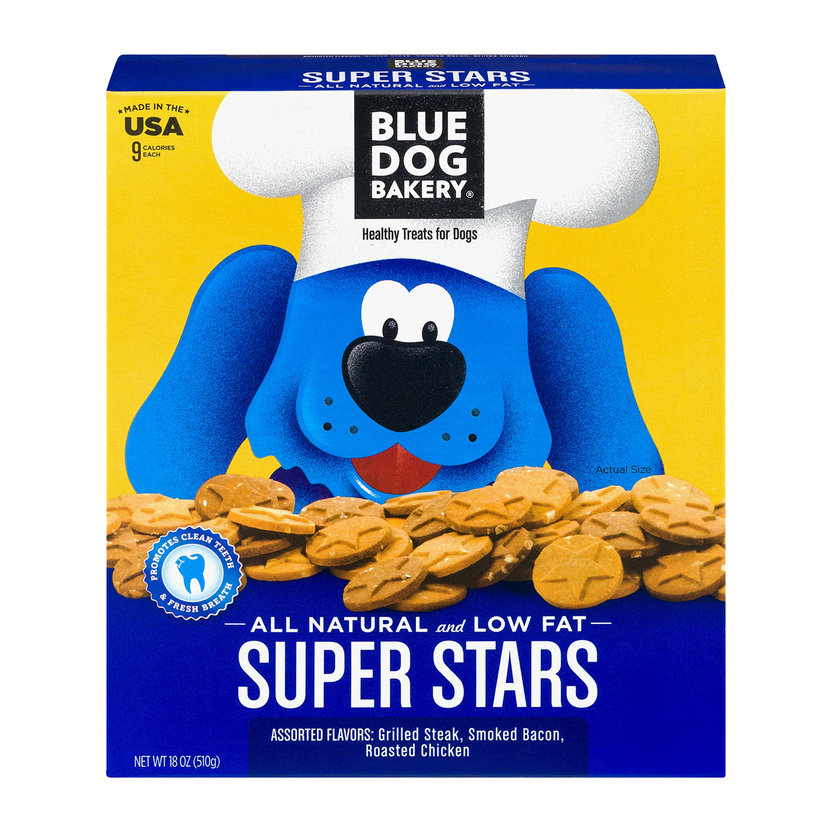slide 1 of 1, Blue Dog Bakery Super Stars Healthy Treats for Dogs, 18 oz