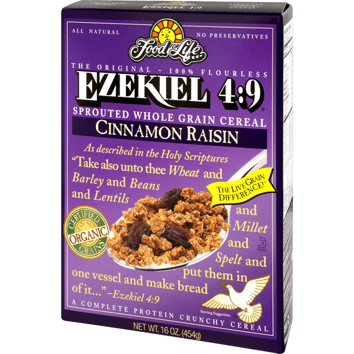 Food For Life Ezekiel 49 Sprouted Grain Cinnamon Raisin Crunchy Cereal 16 oz Shipt