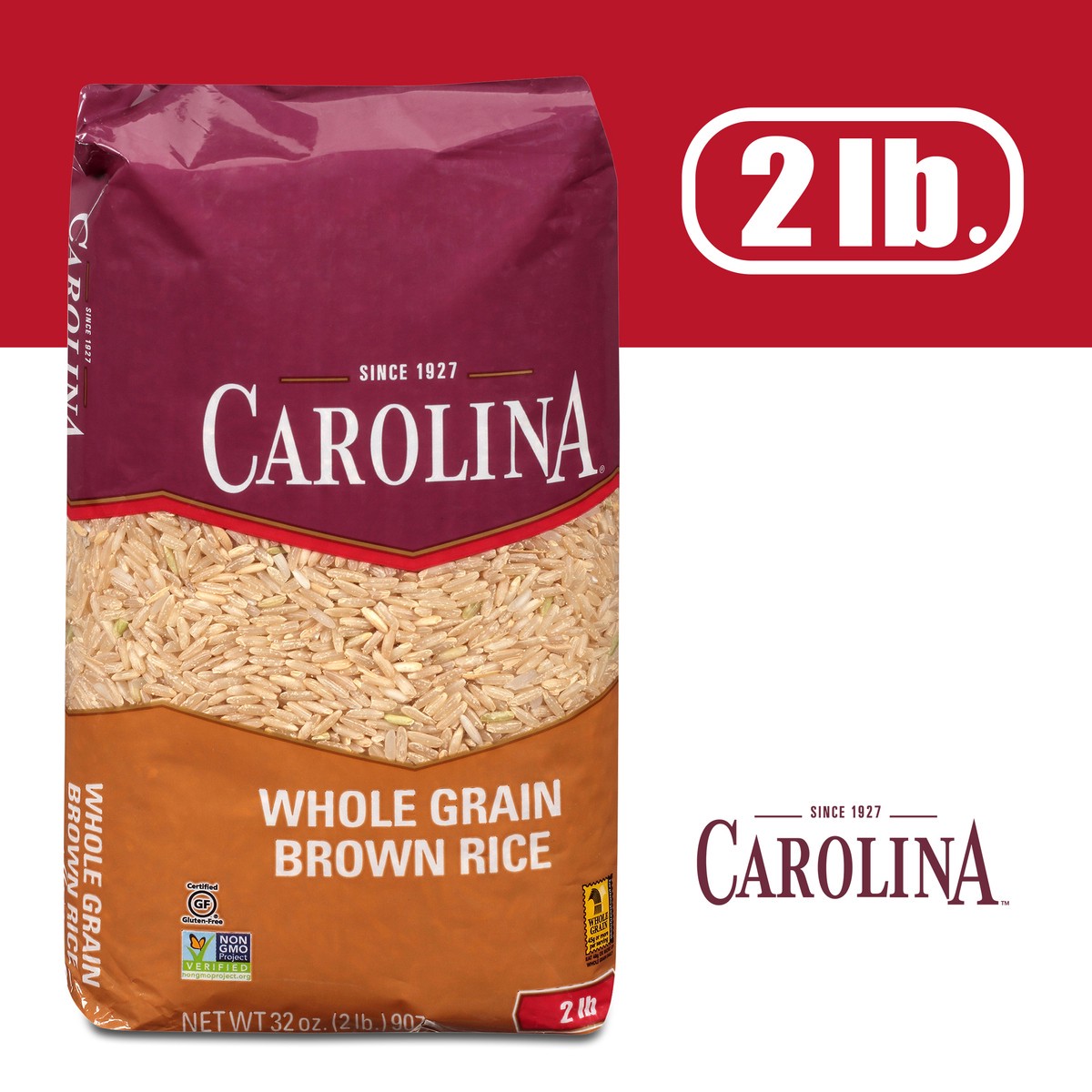 slide 1 of 8, Carolina Whole Grain Brown Rice, 32 oz