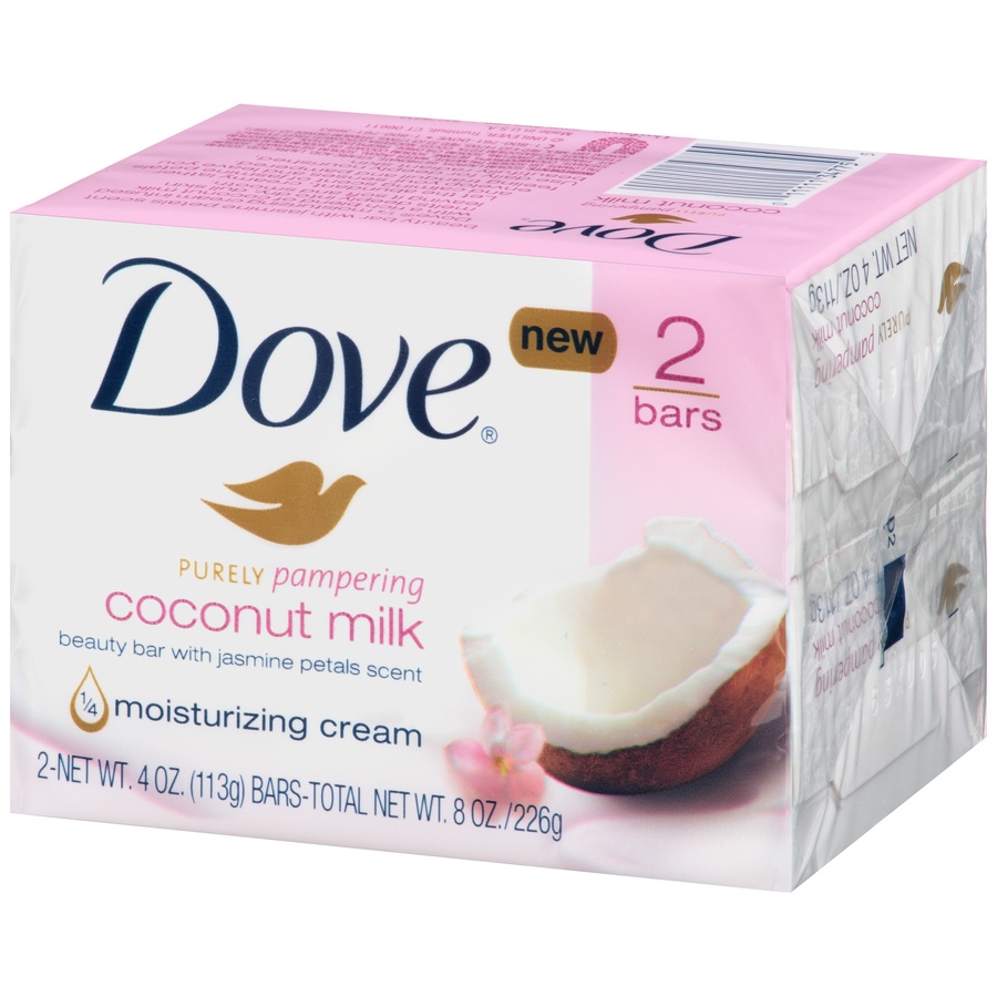 slide 3 of 7, Dove Purely Pampering Coconut Milk Beauty Bars, 2 ct