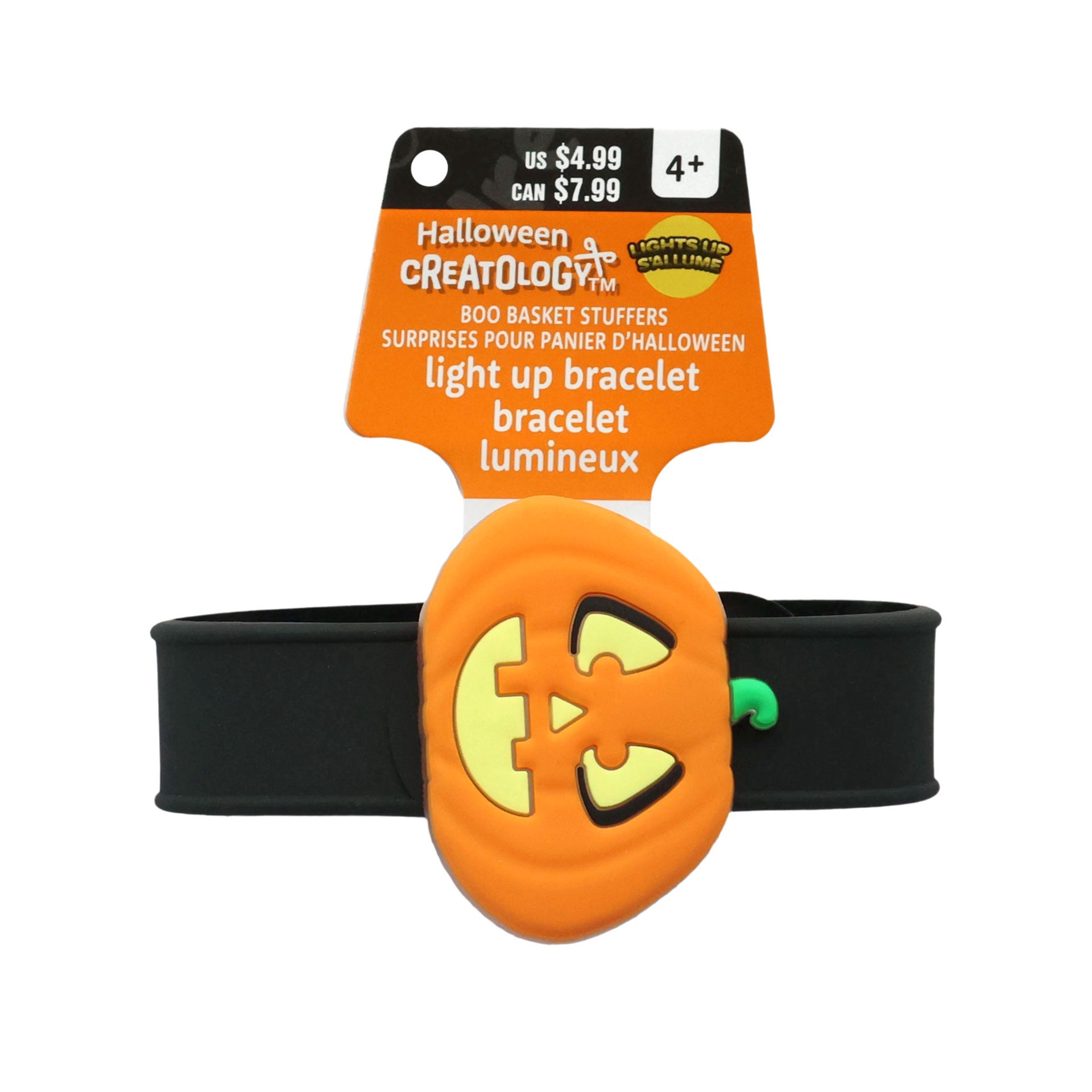 slide 3 of 5, Jack-O'-Lantern Light-Up Bracelet By Creatology, 1 ct
