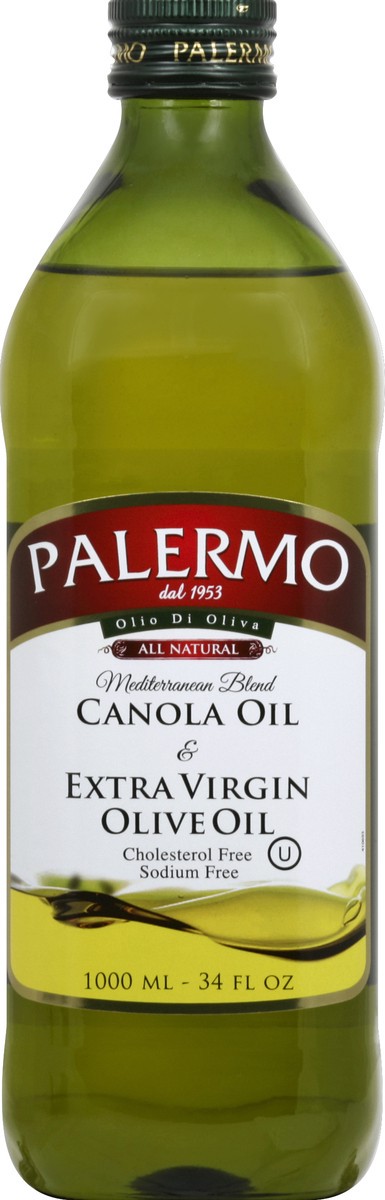 slide 2 of 2, Palermo Canola Oil & Extra Virgin Olive Oil 1000 ml, 34 fl oz