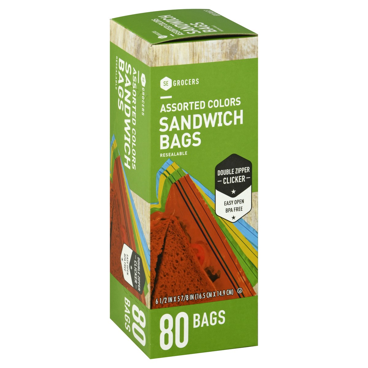 slide 6 of 12, Se Grocers 4 Color Reseal Bags, 80 ct