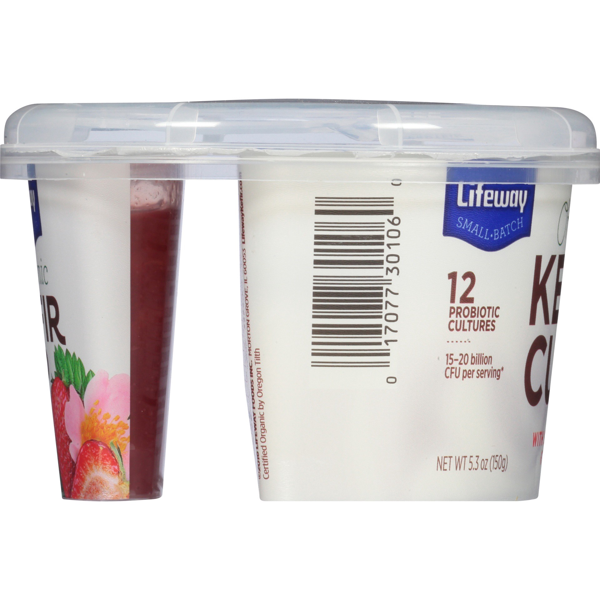 slide 2 of 6, Lifeway Organic Strawberry Rosehip Kefir Cup, 5.3 oz