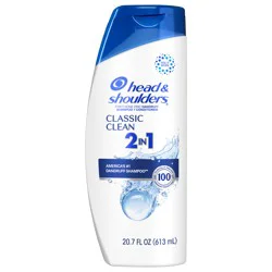Head & Shoulders 2 in 1 Dandruff Shampoo and Conditioner, Anti-Dandruff Treatment, Classic Clean for Daily Use, Paraben Free, 20.7 oz