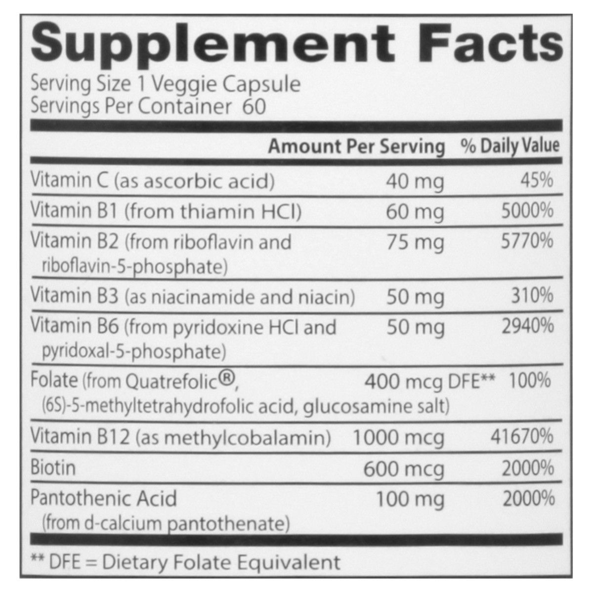 slide 10 of 12, Doctor's Best Fully Active Veggie Caps B Complex with Quatrefolic 60 ea, 60 ct