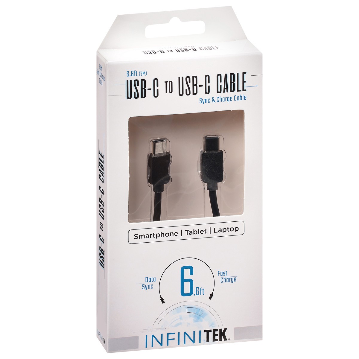 slide 6 of 9, Infinitek 6.6 Feet Sync & Charge USB-C to USB-C Cable 1 ea, 1 ct