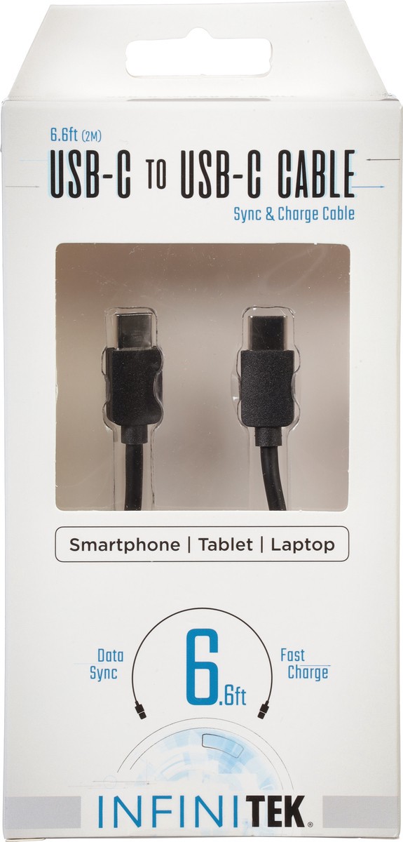 slide 8 of 9, Infinitek 6.6 Feet Sync & Charge USB-C to USB-C Cable 1 ea, 1 ct