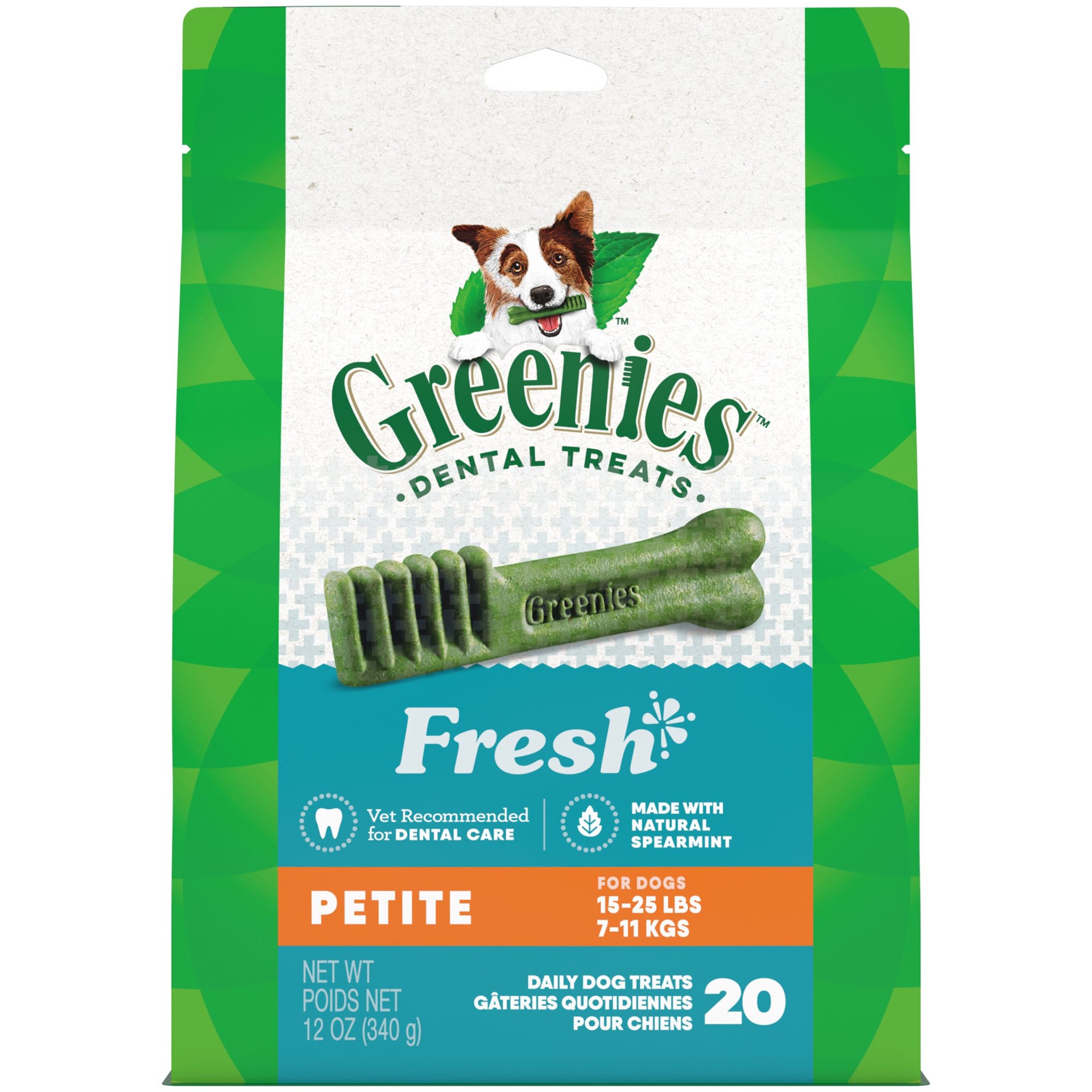 slide 1 of 5, Greenies Petite Fresh Dental Treats 20 ea, 20 ct