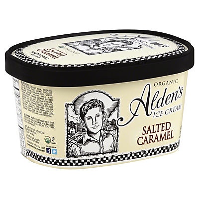 slide 1 of 1, Aldens Organic Salted Caramel Ice Cream, 1.5 qt