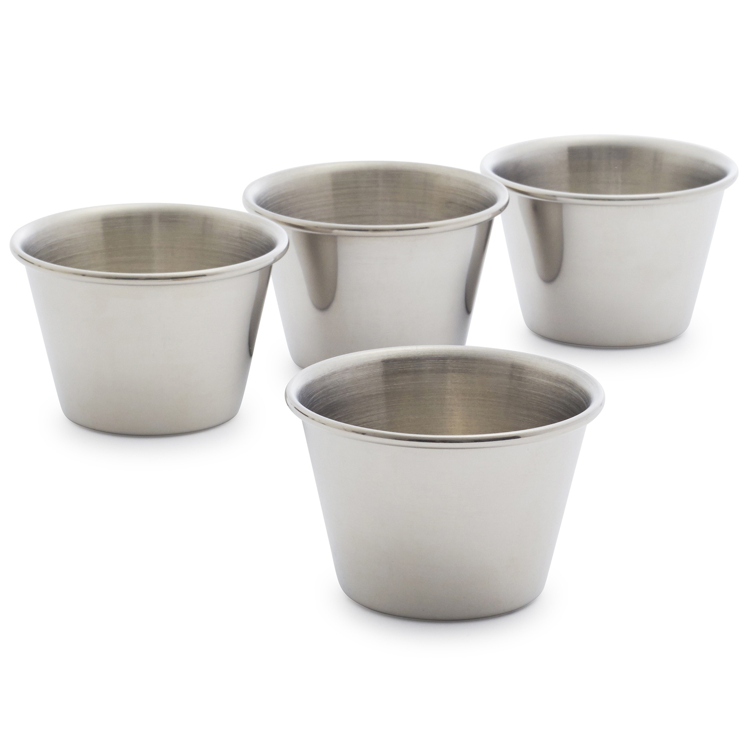 slide 1 of 1, Sur La Table Stainless Steel Sauce Cups, 4 ct