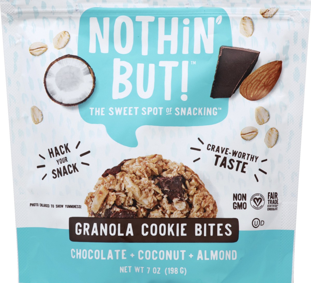 slide 2 of 2, Nothin' But! Chocolate Coconut Almond Granola Cookie Bites, 7 oz