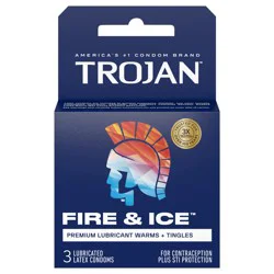 TROJAN Fire & Ice Dual Action Condoms, 3 Count