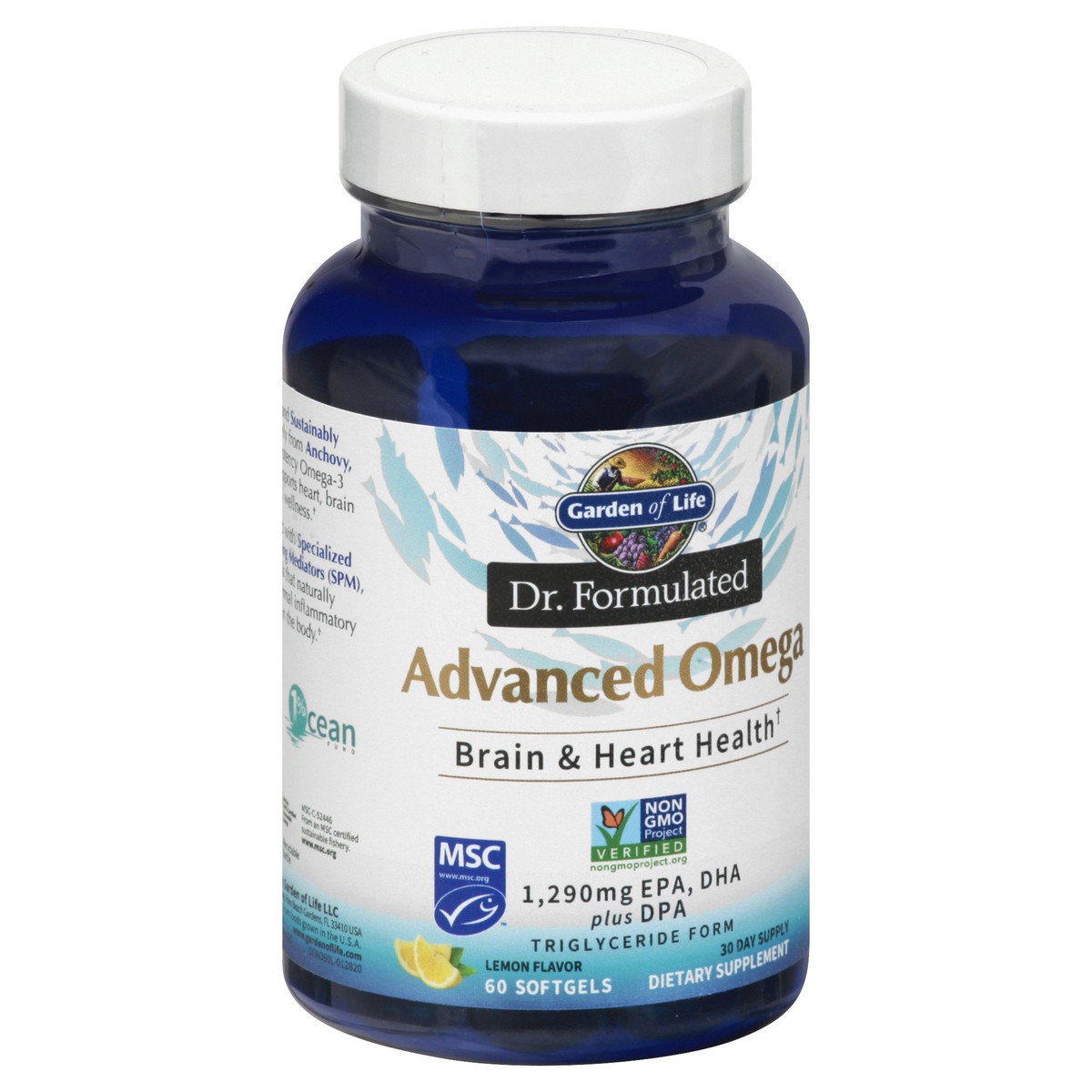 slide 2 of 9, Garden of Life Softgels Lemon Advanced Omega 60 ea, 1 ct