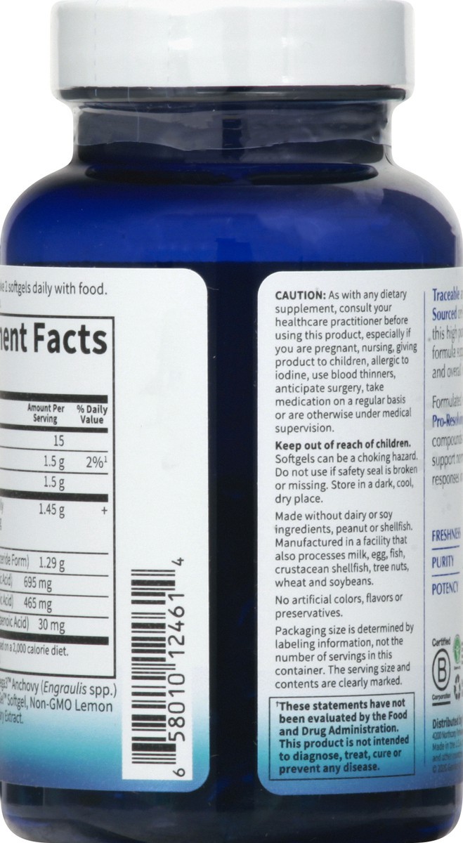 slide 7 of 9, Garden of Life Softgels Lemon Advanced Omega 60 ea, 1 ct