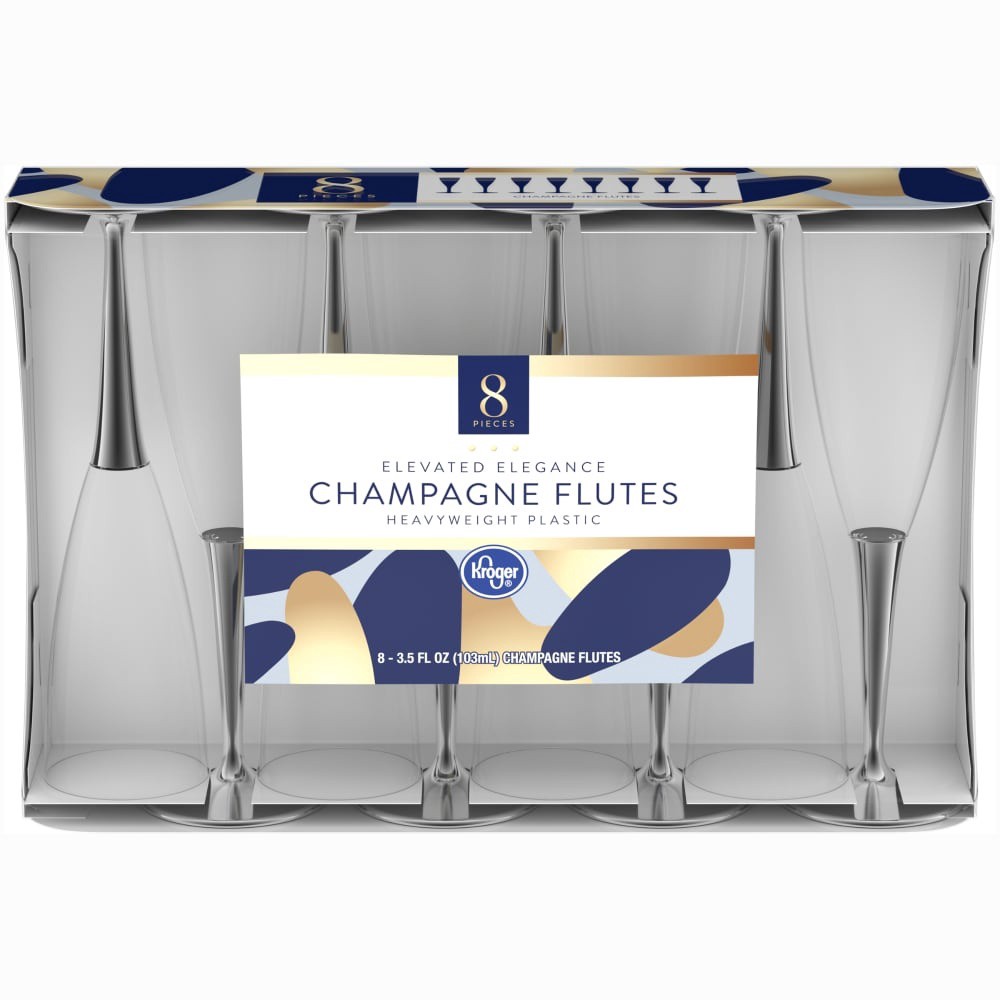 slide 4 of 5, Kroger Champagne Flutes clear, 3.5 fl oz