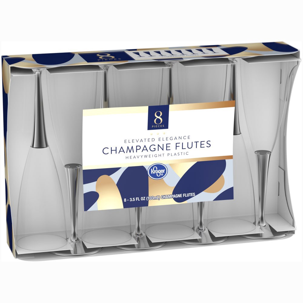 slide 4 of 5, Kroger Champagne Flutes clear, 3.5 fl oz