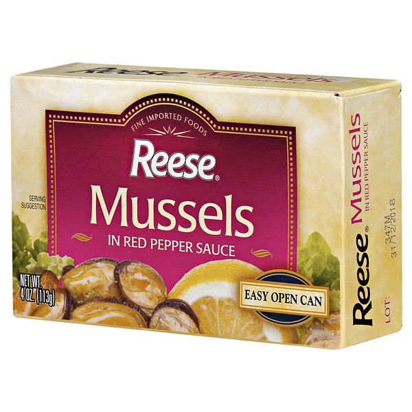 slide 1 of 1, Reese's Reese Mussels in Red Sauce, 4 oz