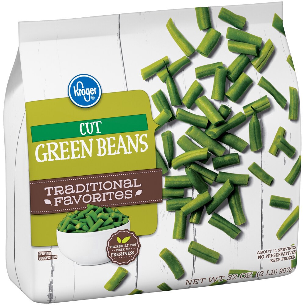 slide 2 of 6, Kroger Traditional Favorites Cut Green Beans, 32 oz