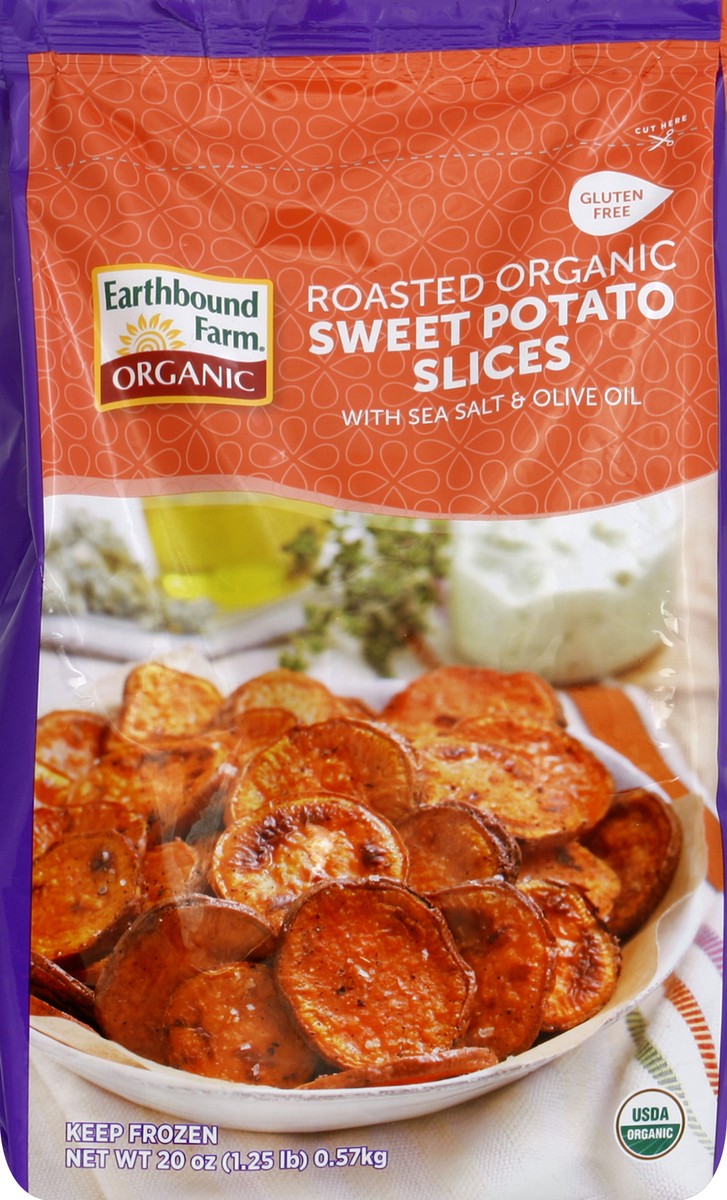 slide 5 of 5, Earthbound Farms Organic Roasted Sweet Potato Slices, 20 oz