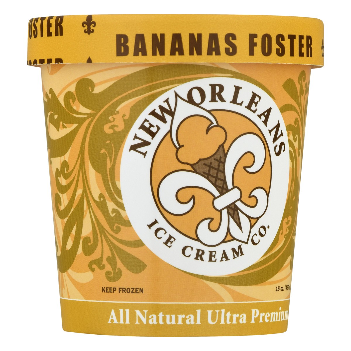 slide 2 of 9, New Orleans Ice Cream Co. Bananas Foster Ice Cream 16.0 oz, 16 oz