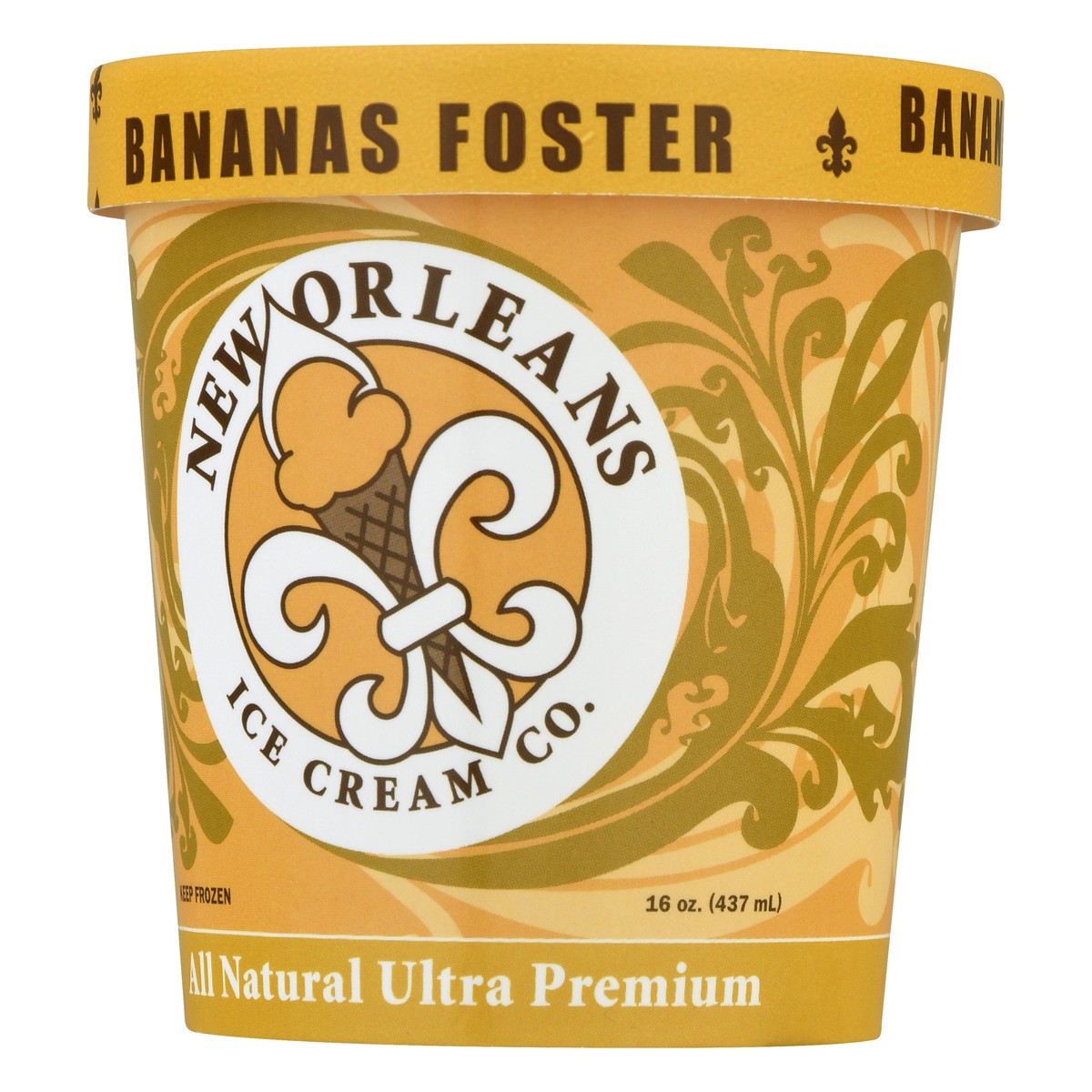 slide 5 of 9, New Orleans Ice Cream Co. Bananas Foster Ice Cream 16.0 oz, 16 oz