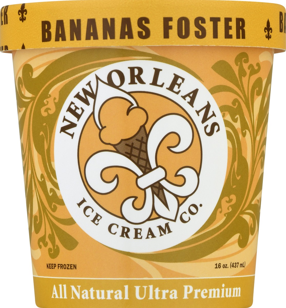 slide 3 of 9, New Orleans Ice Cream Co. Bananas Foster Ice Cream 16.0 oz, 16 oz