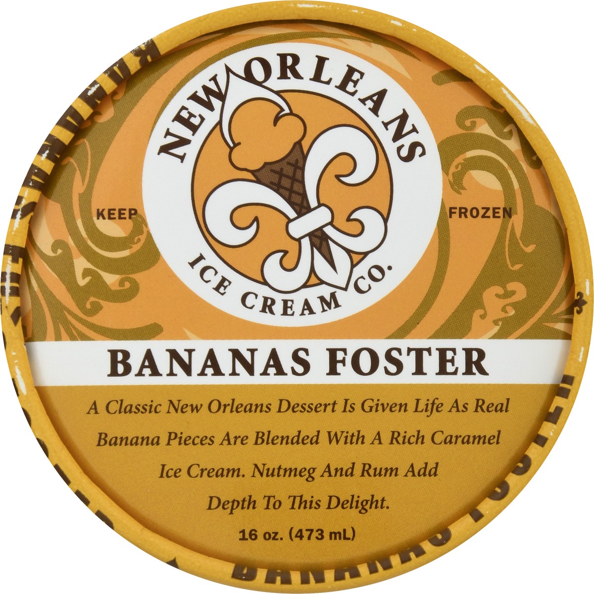 slide 7 of 9, New Orleans Ice Cream Co. Bananas Foster Ice Cream 16.0 oz, 16 oz