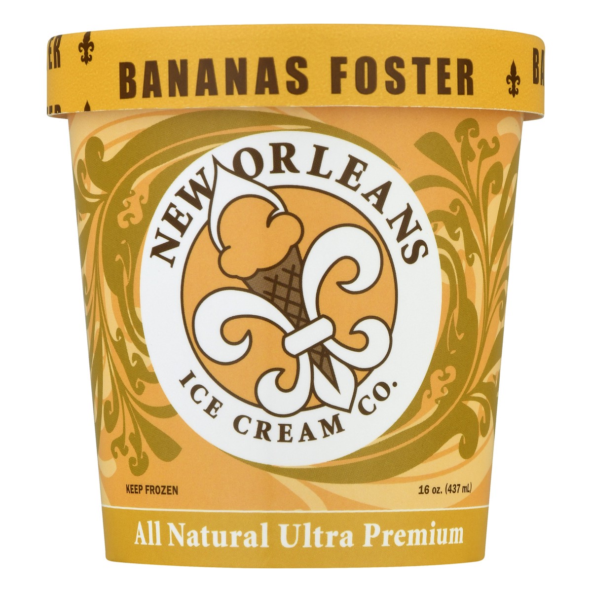 slide 1 of 9, New Orleans Ice Cream Co. Bananas Foster Ice Cream 16.0 oz, 16 oz